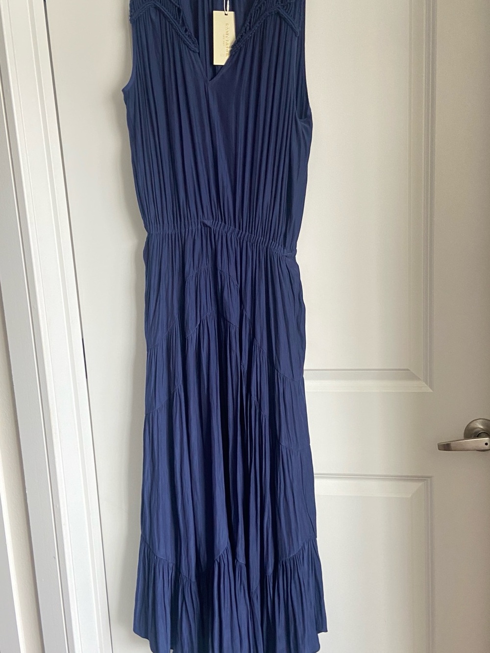 NWT $565 Ramy Brook Maxi Dress Navy Size L